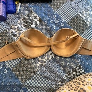 Lillyette beige, underwire bra, strapless, 38 C